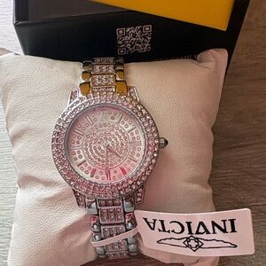 Invicta Women's Wildflower silver crystal encrusted watch 32mm